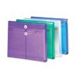 Smead Colorful Poly Envelope - 9.75" x 5.25" - 1.25" Expansion - 200 Sheet - 1 Each - Clear, Blue, Green, Purple Smead Colorful Poly Envelope - 9.75" x 5.25" - 1.25" Expansion - 200 Sheet - 1 Each - Clear, Blue, Green, Purple