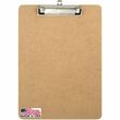 OIC Low-profile Clipboard - 1" Capacity - 9" x 12.5" - Low-profile - Hardboard - Light Brown