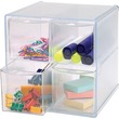 Sparco Removeable Storage Drawer Organizer - 6" x 6" x 7.25" - 4 Drawer(s) - Clear Sparco Removeable Storage Drawer Organizer - 6" x 6" x 7.25" - 4 Drawer(s) - Clear