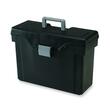 Iris HFB-41 Portable File Box - Letter, Legal - External Dimensions 11.75" Height x 16.38" Width x 7.25" Depth - Black, Light Gray