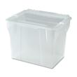 Iris FB-11 Split Lid File Box - Letter - Internal Dimension 11.38" Height x 14.81" Width x 10.75" Depth x - Plastic - Clear
