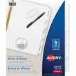 Avery Big Tab Write-On Divider with Erasable Laminated Tab - Letter - 8.5" x 11" - 5 / Set - White Avery Big Tab Write-On Divider with Erasable Laminated Tab - Letter - 8.5" x 11" - 5 / Set - White