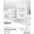 Avery Textured Half-Fold Greeting Cards - 5.5" x 8.5" - 30 / Box - White Avery Textured Half-Fold Greeting Cards - 5.5" x 8.5" - 30 / Box - White