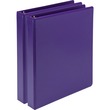 Samsill Presentation View Binder - Letter - 8.5" x 11" - 200 Sheet - 1" Capacity - 2 / Pack - Purple