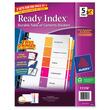 Avery ReadyIndex 11174 Tab Divider - 5 x Tab Printed - 8.5" x 11" - 15 / Pack - Multicolor Tab Avery ReadyIndex 11174 Tab Divider - 5 x Tab Printed - 8.5" x 11" - 15 / Pack - Multicolor Tab