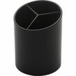 Business Source 32355 3-Compartment Pencil Cup - 3" x 3" x 4.12" - Plastic - 1 Each - Black Business Source 32355 3-Compartment Pencil Cup - 3" x 3" x 4.12" - Plastic - 1 Each - Black