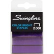 Swingline Brightly Colored Staples - 105 Per Strip - 0.25" Leg - 2000 / Box Swingline Brightly Colored Staples - 105 Per Strip - 0.25" Leg - 2000 / Box