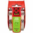 Scotch Sure Start Easy Unwind Packaging Tape - 2" Width x 22yd Length - Dispenser Included - 1 Roll - Clear
