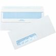 Business Source Single Window Envelope - #10 (4.5" x 9.5") - 24lb - Self-sealing - Poly - 500 / Box - White