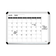 The Board Dudes Perpetual Dry-Erase Calendar - Monthly - 35" x 47" - Page(s)Aluminum Frame - White