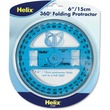 Helix Folding Protractor - Plastic - Clear