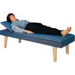Hausmann 7155 Fleetwood Couch - 72" x 27" x 18.0" - Urethane Foam, Wood - Indigo Blue Top