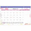 Day Runner Watercolors Compact Monthly Desk Pad - Monthly - 11" x 8.50" - January till December - 1 Month Per 1 Page(s) - Vinyl Corner, Paper - Clear, Blue Day Runner Watercolors Compact Monthly Desk Pad - Monthly - 11" x 8.50" - January till December - 1 Month Per 1 Page(s) - Vinyl Corner, Paper - Clear, Blue