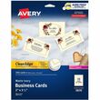 Avery Clean Edge Business Card - 3.5" x 2" - 200 / Pack - Ivory