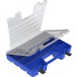 Akro-Mils Portable Organizer - External Dimensions 3.62" Height x 13.37" Width x 18.25" Depth - Blue, Clear, Black Akro-Mils Portable Organizer - External Dimensions 3.62" Height x 13.37" Width x 18.25" Depth - Blue, Clear, Black