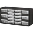 Akro-Mils 26 Drawer Stackable Cabinet - 10.34" x 20" x 6.37" - 26 Compartment(s) - Polystyrene - Black, Gray, Clear Drawer Akro-Mils 26 Drawer Stackable Cabinet - 10.34" x 20" x 6.37" - 26 Compartment(s) - Polystyrene - Black, Gray, Clear Drawer