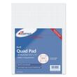 Ampad Heavyweight Quadrille Pad - 50 Sheet - 20lb - Quad Ruled - Letter 8.5" x 11" - 1 Each - White