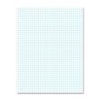 Ampad Faint Blue Ink Quadrille Pad - 50 Sheet - 15lb - Quad Ruled - Letter 8.5" x 11" - 1 Pad - White