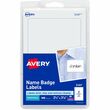 Avery Name Badge Label - 2.34" Width x 3.37" Length - 2/Sheet - Removable - 100 / Pack - White
