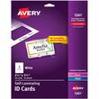 Avery Laminated I.D. Card - 2.25" x 3.25" - 30 / Box - White Avery Laminated I.D. Card - 2.25" x 3.25" - 30 / Box - White