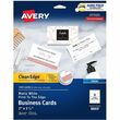 Avery InkJet Clean Edge Business Card - 2" x 3.5" - Matte - 160 / Pack - White