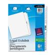 Avery Premium Collated Legal Exhibit Divider - 26 x Tab Printed 1 - 25 - 26 Tab(s)/Set - 8.5" x 11" - 25 / Set - White Divider - White Tab