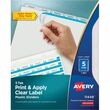 Avery Index Maker Translucent Clear Label Divider - 5 x Divider - 5 x Tab Blank - 5 Tab(s)/Set - 8.5" x 11" - 5 / Set - Clear Tab Avery Index Maker Translucent Clear Label Divider - 5 x Divider - 5 x Tab Blank - 5 Tab(s)/Set - 8.5" x 11" - 5 / Set - Clear Tab