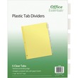Avery Office Essentials Economy Insertable Tab Dividers - 5 x Tab - 5 Tab(s)/Set - 8.5" x 11" - 5 / Set - Buff Divider - Clear Tab