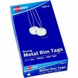 Avery Metal Rim Tag - 1.25" - 500 / Box - Metal - White Avery Metal Rim Tag - 1.25" - 500 / Box - Metal - White
