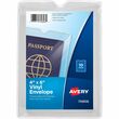 Avery Top Thumb Notch Vinyl Envelopes4" x 6" - 10 / Pack - Clear Avery Top Thumb Notch Vinyl Envelopes4" x 6" - 10 / Pack - Clear