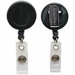Baumgartens Card Reel With EZ Clip - Plastic - 1 Each - Black Baumgartens Card Reel With EZ Clip - Plastic - 1 Each - Black