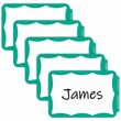 C-line Pressure Sensitive Badge - 3.5" Width x 2.25" Length - Removable - 100 / Box - Green