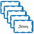 C-line Pressure Sensitive Badge - 3.5" Width x 2.25" Length - Removable - 100 / Box - Blue