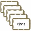 C-line Pressure Sensitive Badge - 3.5" Width x 2.25" Length - Removable - 100 / Box - Gold