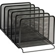 Rolodex Expressions 22141 Mesh Stacking Sorter - 7.5" x 8.5" x 14.25" - 5 Compartment(s) - Steel - Black