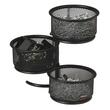 Rolodex Expressions Wire Mesh 3-Tier Swivel Tower - Steel - 1 Each - Black Rolodex Expressions Wire Mesh 3-Tier Swivel Tower - Steel - 1 Each - Black