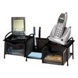 Rolodex FG9C9300 Mesh Large Wireless Organizer - 5.5" x 15.25" x 5.75" - Steel - Black