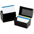 Esselte Plastic Index Card Box With Lid - 400 x Card - External Dimensions 5" Height x 8" Width x - Plastic - Black Esselte Plastic Index Card Box With Lid - 400 x Card - External Dimensions 5" Height x 8" Width x - Plastic - Black