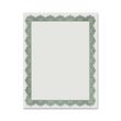 Geographics Blank Award Parchment Certificate - 8.5" x 11" - Inkjet, Laser Compatible - Green with Golden Seal