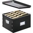 IdeaStream Collapsible File Box - Letter, Legal - Internal Dimension 9.75" Height x 15" Width x 12.38" Depth x - Fiberboard, Steel - Black IdeaStream Collapsible File Box - Letter, Legal - Internal Dimension 9.75" Height x 15" Width x 12.38" Depth x - Fiberboard, Steel - Black