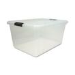 Iris Storage Box with Lid - 44quart - External Dimensions 10.62" Height x 21.75" Width x 15.75" Depth - Polypropylene - Clear