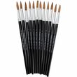 CLI Round Paint Brush - 12 Brush(es) - No.12 - Aluminum Ferrule - Hardwood Handle - Black CLI Round Paint Brush - 12 Brush(es) - No.12 - Aluminum Ferrule - Hardwood Handle - Black