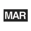 Magna Visual Magnetic Month Indicator - Month Heading - 1" x 2" - Magnet - White, Black