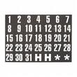 Magna Visual Magnetic Calendar Dates Indicators - Date - 1" x 1" - Magnet - Black, White