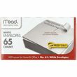 Mead Plain Business Size Envelopes - #6 3/4 (3.62" x 6.5") - Self-sealing - 65 / Box - White Mead Plain Business Size Envelopes - #6 3/4 (3.62" x 6.5") - Self-sealing - 65 / Box - White