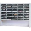 Mayline Kwik-File Mailflow-To-Go 2-Tier Sorter - 2.62", 46" x 11.62", 60" x 13.25", 13.25" - 50 Pocket(s) - 2 Tier(s) - Steel - Pebble Gray