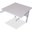Mayline Kwik-File Mailflow-To-Go Mailroom Corner Table - Square - 30 x 30 x 36 - Steel - Pebble Gray