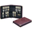 MMF Portable Zippered Key Case - Book Fold - 8.75" x 7" x 1.25" - Vinyl - Burgundy