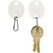 MMF Hook Style Oval Key Tag - Plastic - 20 / Pack - White