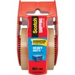 Scotch Super Strong Packaging Tape - 2" Width x 800" Length - 1.5" Core - Rubber Resin - Dispenser Included - 1 Roll - Tan